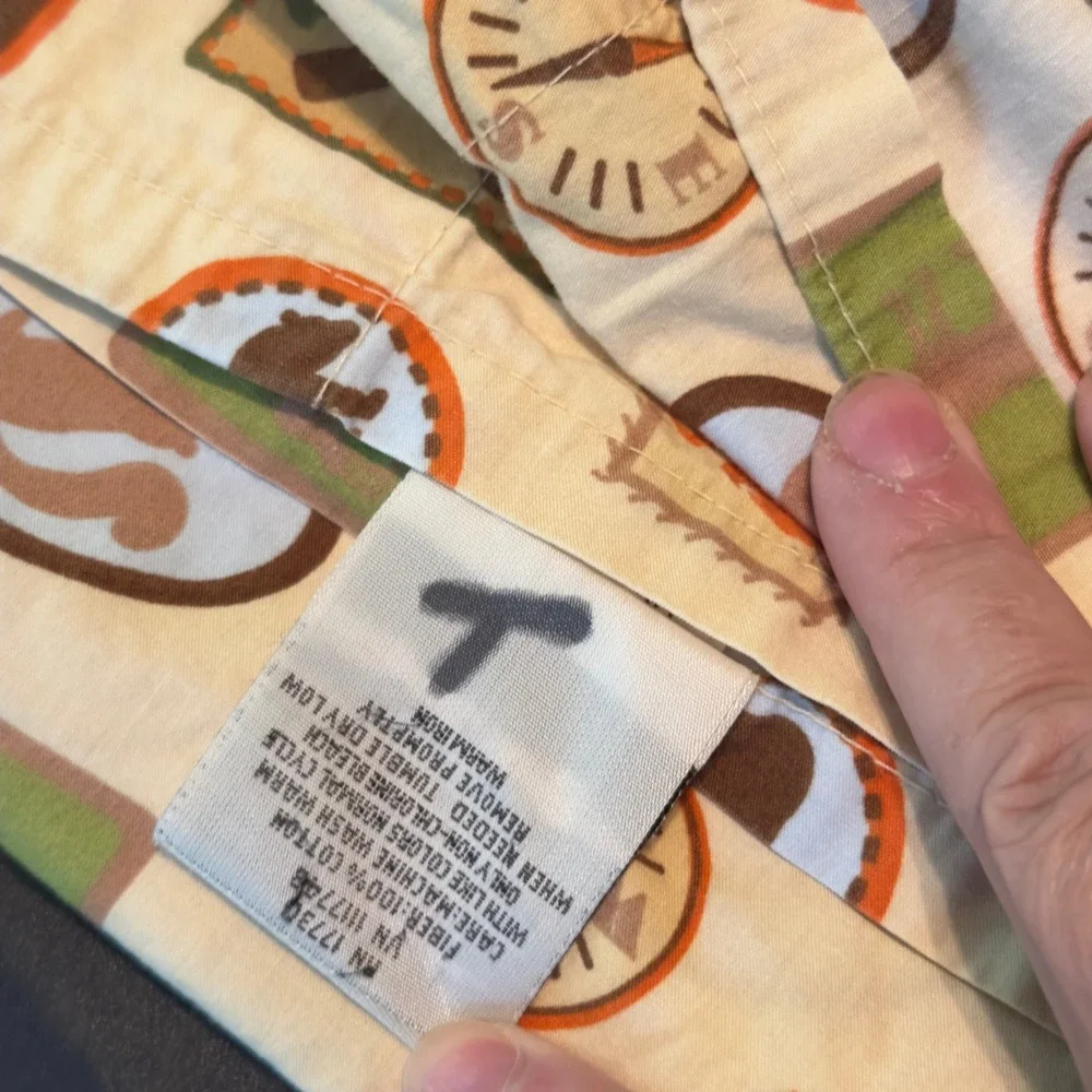 Vintage Woolrich kids 3pc Twin Sheet Set Nature Outdoor Camping Badge Bedding
